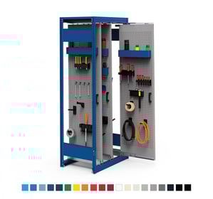 Shelving with Sliding Panels